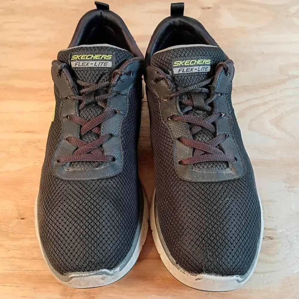 Skechers Flex-Lite Men's Size 12 Black Mesh Athletic Sneakers Shoes SN 16829